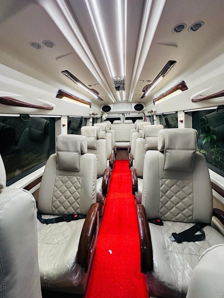 12 Seater Maharaja Tempo Traveller on Rent in Noida